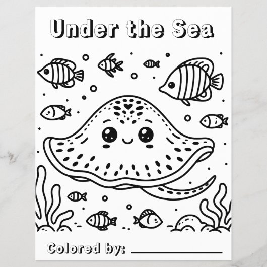 かわいい刺し光線|過去記事 | キッズカラーリングページ チラシ (正面)