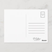 かわいい前向き女の子にビーブを送る ポストカード (裏面)