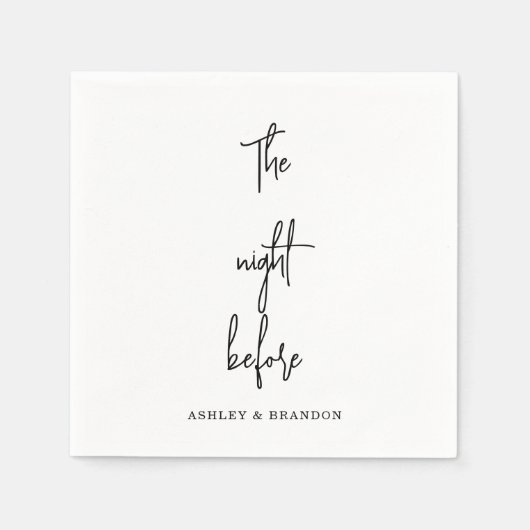 かわいい前日のナプキン スタンダードカクテルナプキン (正面)
