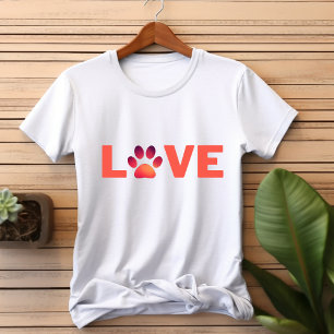 かわいい前柄の犬の愛Tシャツ Tシャツ