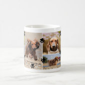 かわいい前足でペットの写真6枚をプリント コーヒーマグカップ (中央)