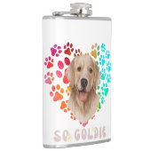 かわいい前足ハートゴールデンドッグパピーペット動物パーティー フラスク (右)
