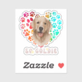 かわいい前足ハートゴールデンドッグブリード誇りを持った動物愛好家 シール (シート)