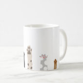 かわいい前足 コーヒーマグカップ (正面右)