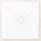 かわいい割れたガラス（穴付） ガラスコースター (裏面)