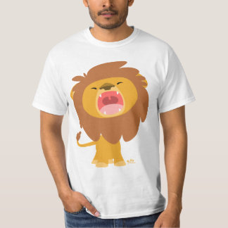 かわいい力強いライオンの漫画の価値Tシャツ Tシャツ
