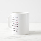 かわいい加面地 コーヒーマグカップ (正面左)