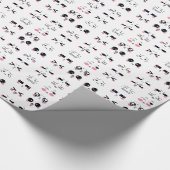 かわいい加面地 ラッピングペーパー (角)