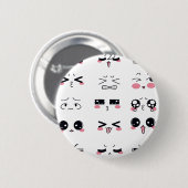 かわいい加面地 缶バッジ (正面&裏面)