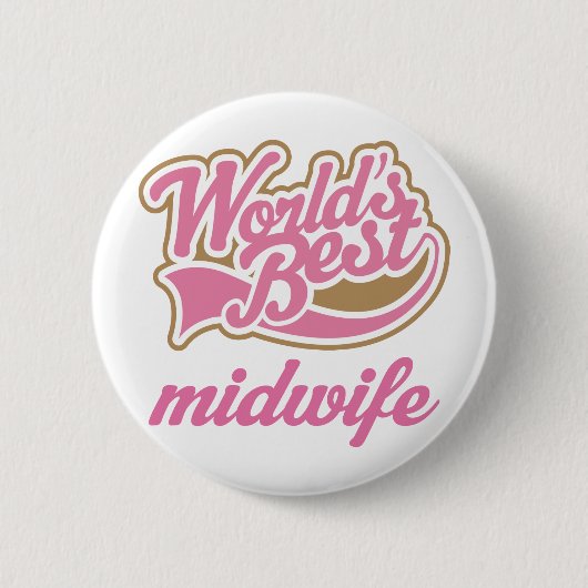 かわいい助産婦 缶バッジ (正面)