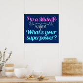 かわいい助産師スーパーヒーロー ポスター (キッチン)