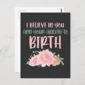 かわいい助産師ベビーキャッチャー誕生ドゥラ ポストカード (正面/裏面)