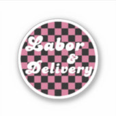 かわいい労働と配達ナースパックのステッカー シール (正面)