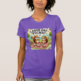 かわいい労働日リスTシャツ Tシャツ