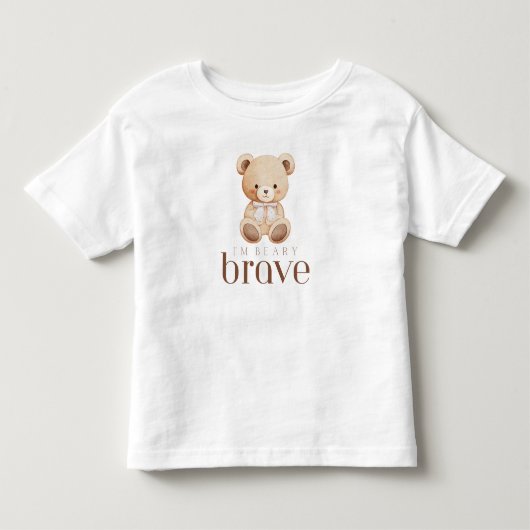 かわいい勇敢な子供のガン病気の子供たち トドラーTシャツ (正面)