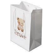 かわいい勇敢な子供のガン 病気の子供たち かわいい  ミディアムペーパーバッグ (裏面アングル)