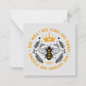 かわいい勇気付けられるビー追加気持ち ノートカード (正面)