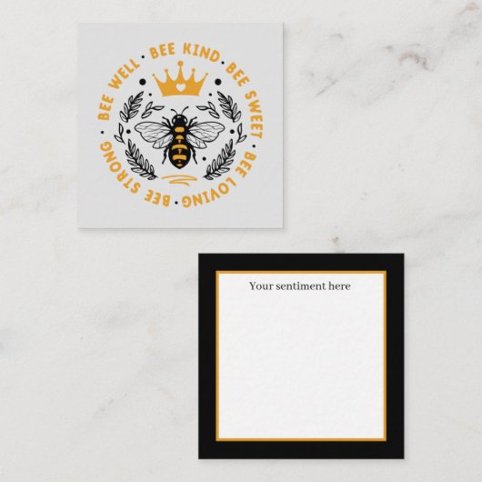 かわいい勇気付けられるビー追加気持ち ノートカード (正面/裏面)