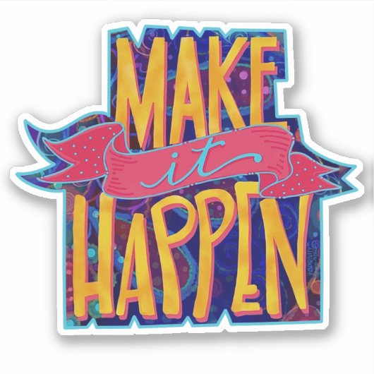 かわいい勇気付けられる シール (正面)