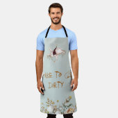 かわいい動おもしろい物バニーガーデン エプロン (着用した状態)