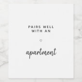 かわいい動きのためのアパートとペア ワインラベル (シングルラベル)