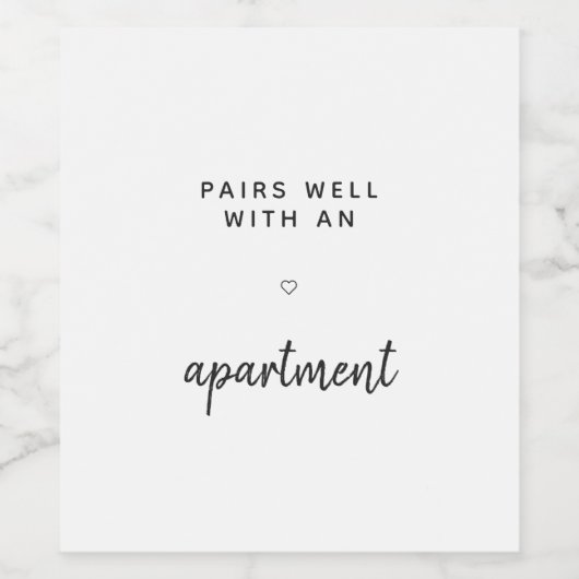 かわいい動きのためのアパートとペア ワインラベル (シングルラベル)