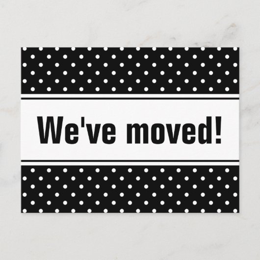 かわいい動くポストカードと水玉模様 案内ポストカード (正面)