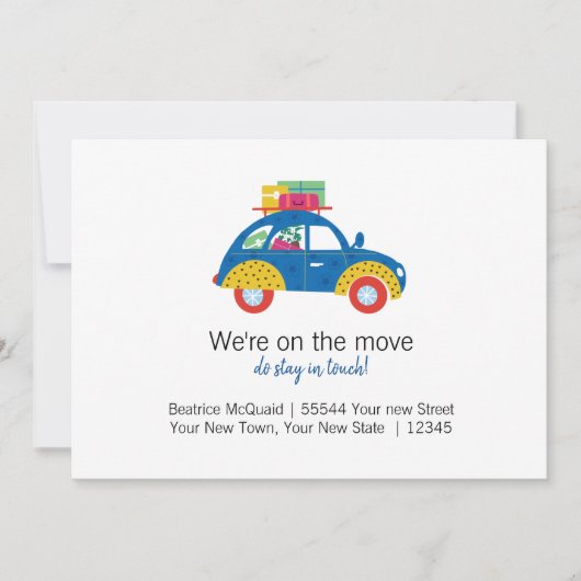 かわいい動く告知 |新しいアドレス 案内状 (正面)