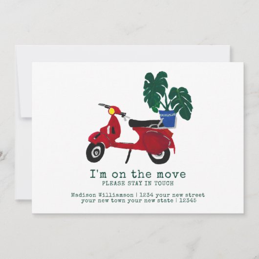 かわいい動く告知 |新しいアドレス 案内状 (正面)