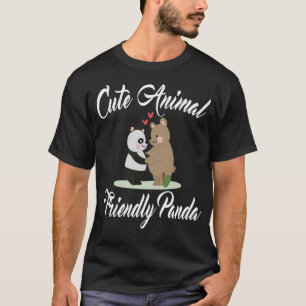 かわいい動フレンドリー物のパンダ、Tシャツ Tシャツ