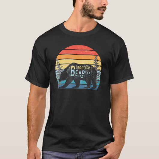 かわいい動揺してブラザーベアーサンセット Tシャツ (正面)