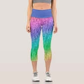 かわいい動揺してヴィンテージレインボーハイウエスト カプリレギンス (正面)