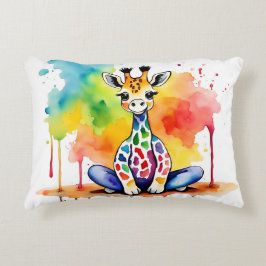 かわいい動物がヨガをする アクセントクッション