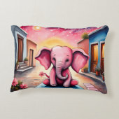 かわいい動物がヨガをする アクセントクッション (裏面)