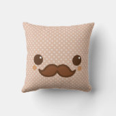 かわいい動物が付いているかわいい髭のコーヒーカップ クッション (裏面)