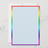 かわいい動物が付いているクールな虹の男の子のベビーシャワー 招待状 (裏面)