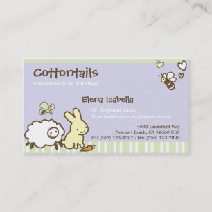 かわいい動物が付いている子供及び家族カード 名刺