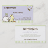 かわいい動物が付いている子供及び家族カード 名刺 (正面/裏面)