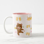 かわいい動物が応援 ビアマグ ツートーンマグカップ (左)