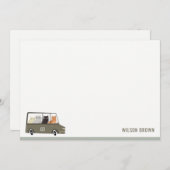 かわいい動物が車でお祝いシティロードの子供の誕生日 ノートカード (正面/裏面)