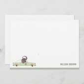 かわいい動物が車でお祝いシティロード子供の誕生日 ノートカード (正面/裏面)