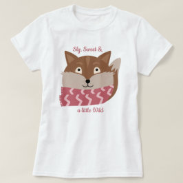 かわいい動物ずるくて甘いワイルドなキツネTシャツ Tシャツ