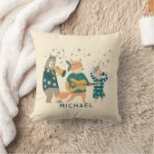 かわいい動物たちが曲がる クッション (ブランケット)