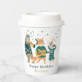 かわいい動物たちが曲がる 紙コップ (裏面)