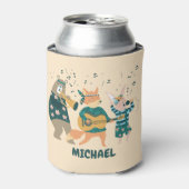 かわいい動物たちが曲がる 缶クーラー (缶正面)