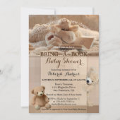 かわいい動物たちが本を持ってくる赤ちゃんシャワー招待状 招待状 (正面)