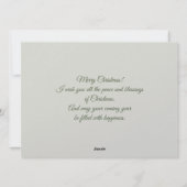 かわいい動物たちと一緒にクリスマスツリーを飾ったチャーミングなクリスマス シーズンカード (裏面)