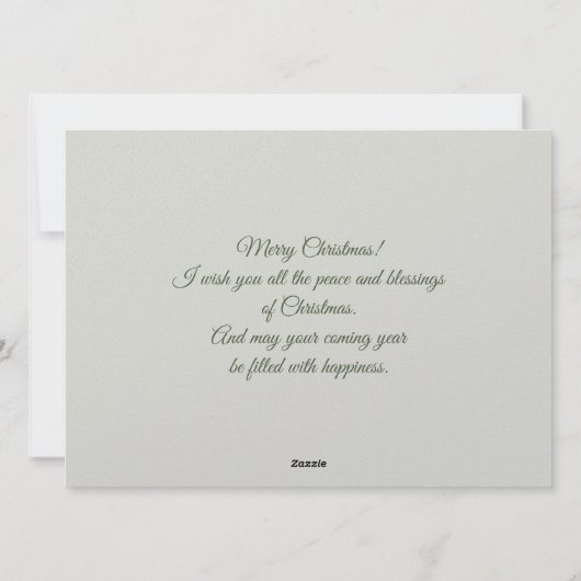 かわいい動物たちと一緒にクリスマスツリーを飾ったチャーミングなクリスマス シーズンカード (裏面)