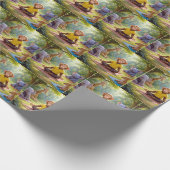 かわいい動物たちと一緒に暮らすジャングルヨガクラス ラッピングペーパー (角)