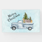 かわいい動物たちと一緒に楽しいクリスマストラック 横断幕 (横)